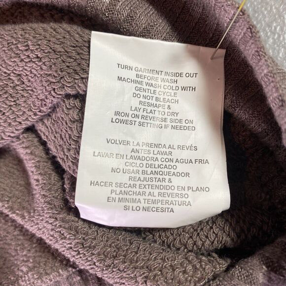 NWT TAYLOR & SAGE Cropped Sweatshirt Long Peasant Sleeve Coffee Womens M Brown - Picture 10 of 10